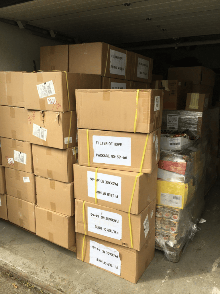 Filter being shipped