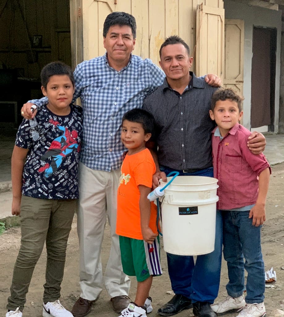 Pastor Renee met Juan and his family after the floods.