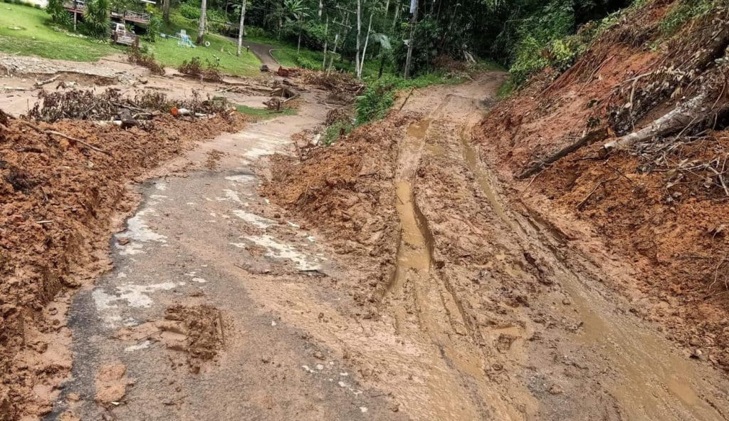 Heavy rains can make the mountain roads to villages impassable.