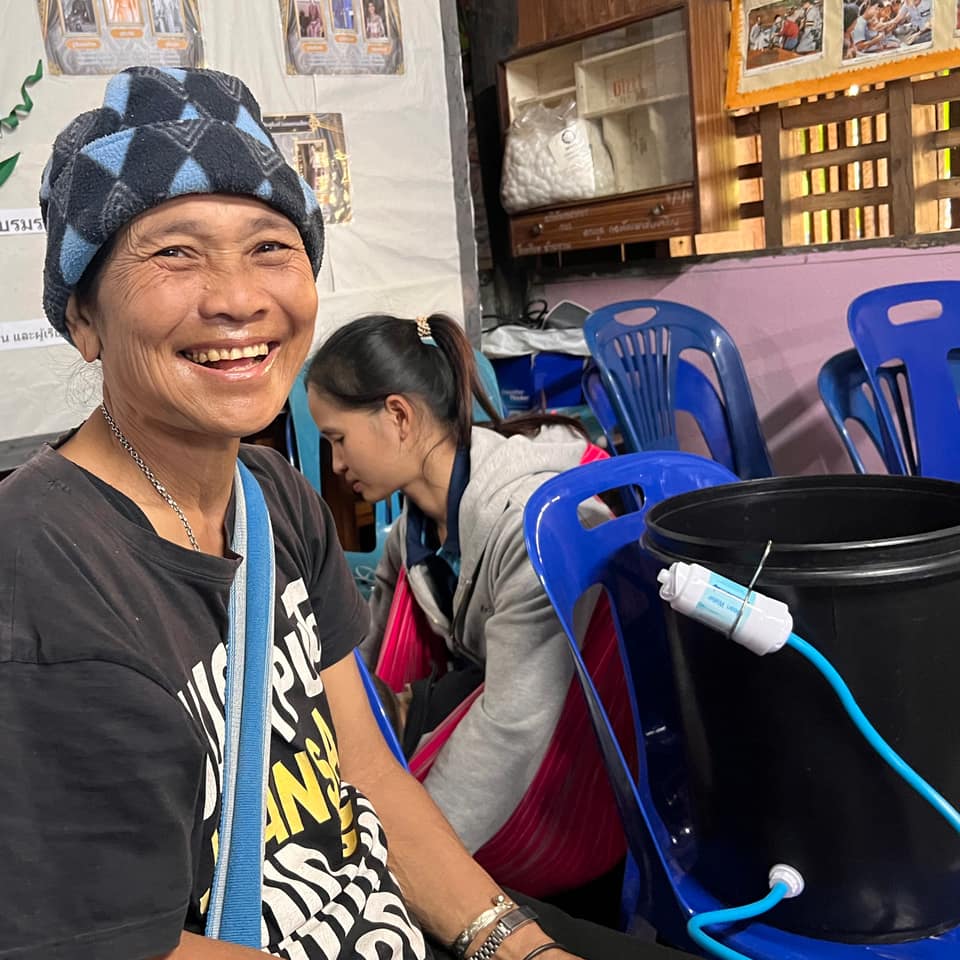 Clean water brings much joy to people in villages in Thailand.